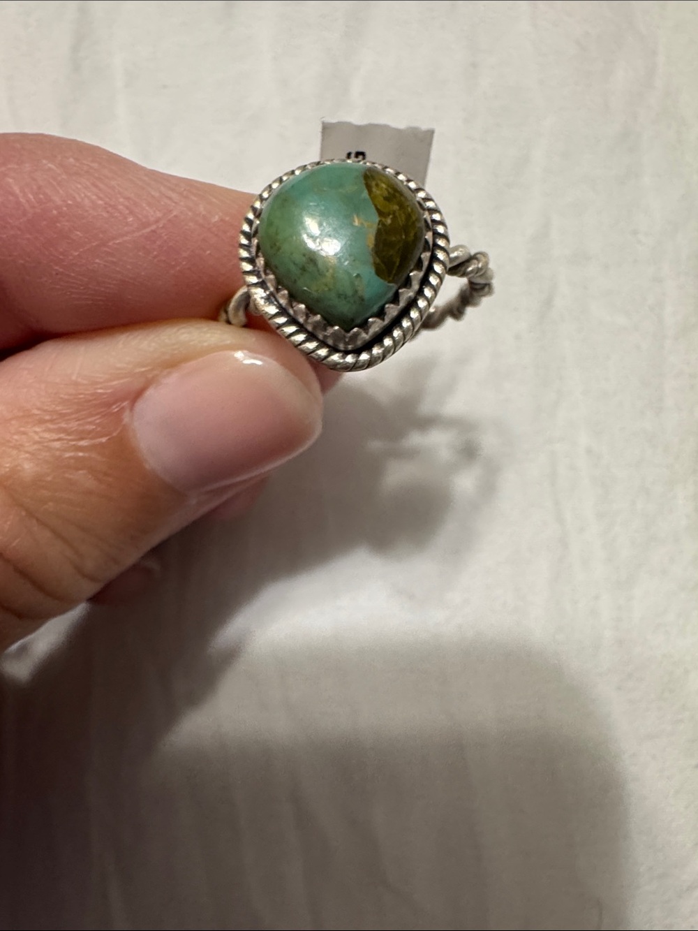 NWT Sterling Silver Turquoise Ring - Twisted band